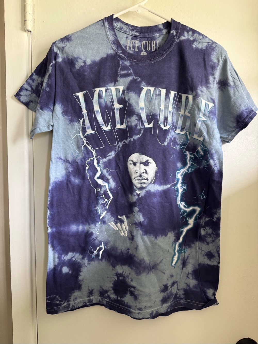 Ice Cube Graphic Tie-Dye Short Sleeve Tee, Size Small